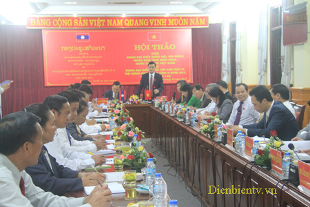 Hội thảo giữa Đoàn ĐBQH, HĐND tỉnh Điện Biên với Đoàn ĐBQH, HĐND tỉnh U Đôm Xay.