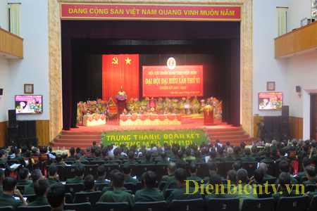 Toàn cảnh Đại hội đại biểu Hội Cựu chiến binh tỉnh Điện Biên khóa VI nhiệm kỳ 2017 - 2022