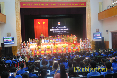 Toàn cảnh Đại hội đại biểu Đoàn TNCS Hồ Chí Minh tỉnh Điện Biên lần thứ XIII, nhiệm kỳ 2017 - 2022.