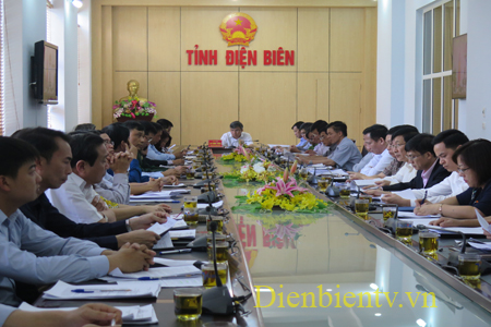 Toàn cảnh Hội nghị trực tuyến tại Điện Biên.