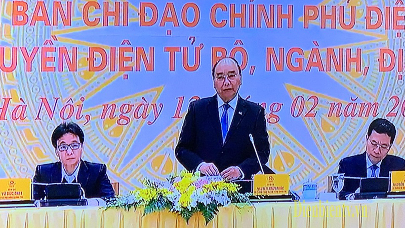 Thủ tướng Nguyễn Xuân Phúc, Chủ tịch Uỷ ban quốc gia về Chính phủ điện tử phát biểu.