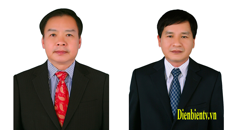 Đồng chí: Mùa A Sơn (Trái) và Đồng chí Lê Thành Đô (Phải) được tín nhiệm bầu giữ chức Phó bí thư Tỉnh ủy Điện Biên khóa XIV nhiệm kỳ 2020 - 2025