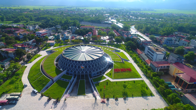 Bảo tàng chiến tháng Điện Biên Phủ nhìn từ trên cao