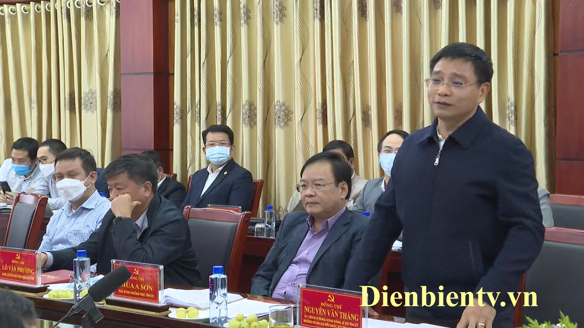 Bí thư Tỉnh ủy Nguyễn Văn Thắng phát biểu tại buổi làm việc.