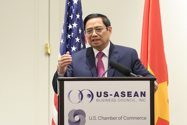 Làm việc với cộng đồng doanh nghiệp Hoa Kỳ, Thủ tướng Phạm Minh Chính đánh giá quan hệ Việt Nam-Hoa Kỳ có nhiều 'thăng trầm và đột phá