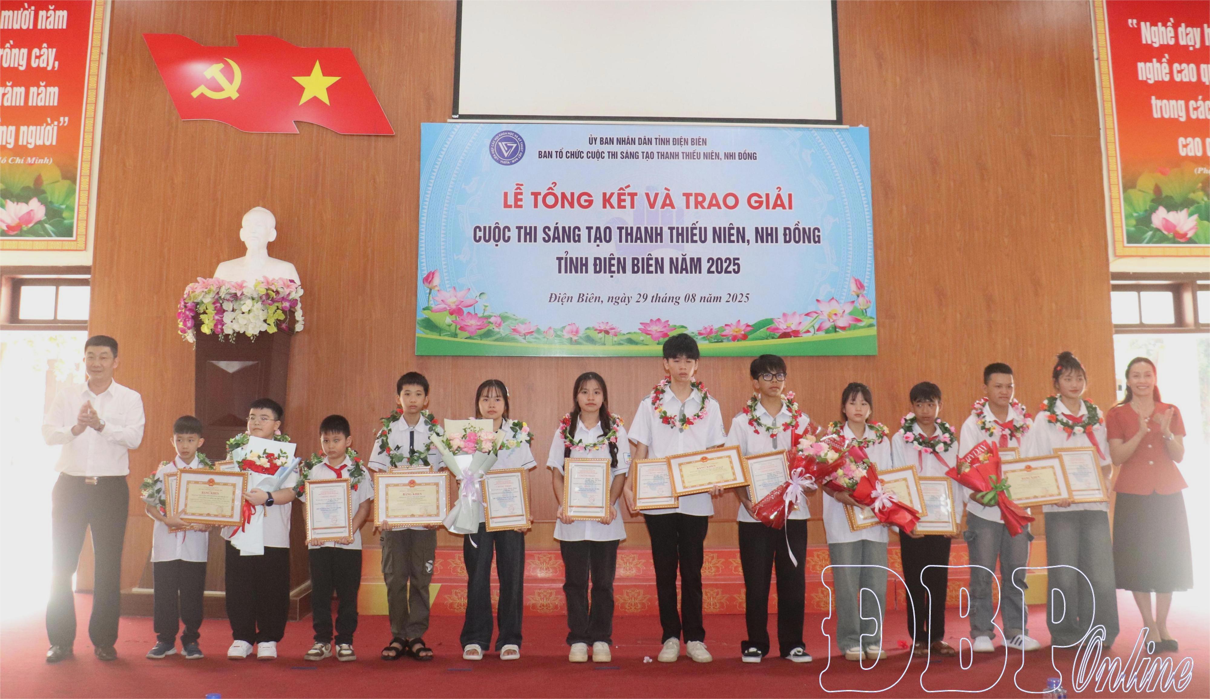 37 sản phẩm đoạt giải cuộc thi Sáng tạo thanh thiếu niên, nhi đồng tỉnh lần thứ IX, năm 2025